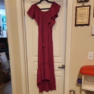 Time and Tru Magenta High Low Dress